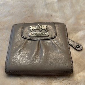 Coach leather wallet grey
